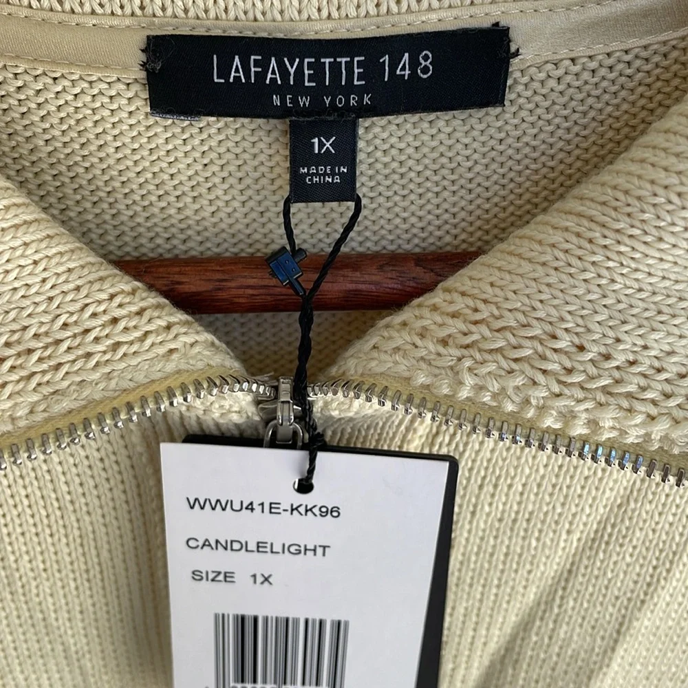 Lafayette 148 Silk Cotton Cardigan Sweater Size 1X - Picture 4 of 16